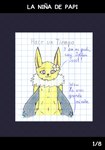 absurd_res age_difference anthro anthrofied black_bars canid canine comic daughter_(lore) duo eeveelution father_(lore) father_and_child_(lore) father_and_daughter_(lore) female generation_1_pokemon generation_2_pokemon generation_6_pokemon hi_res jolteon letterbox male mammal nathaly_brightspark nathylution nintendo parent_(lore) parent_and_child_(lore) parent_and_daughter_(lore) pokemon pokemon_(species) pokemorph shiny_pokemon simple_background size_difference smile spanish_text sylveon text traditional_media_(artwork) translation_check translation_request umbreon yellow_body young yukine_shiny