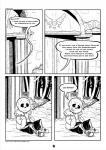 2016 animated_skeleton bone c-puff clothed clothing comic english_text hi_res humanoid male monochrome not_furry sans_(undertale) skeleton speech_bubble text undead undertale undertale_(series) url