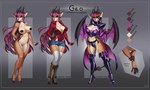 2022 antelope anthro aomori areola black_nipples boots bottomwear bovid bovid_demon breasts choker cleavage clothed clothing cloven_hooves colored_nails demon ear_piercing ear_ring female footwear gazelle genitals geo_(pechallai) hair hi_res high_heeled_boots high_heels hoodie hoodie_leotard hoop_ear_ring hooves horn hotpants jewelry legwear leotard long_hair mammal membrane_(anatomy) membranous_wings model_sheet nails necklace nipple_dip nipples piercing pink_nail_polish pink_nails purple_eyes purple_hair pussy red_clothing red_leotard ring_piercing shoes shorts socks solo succubus thigh_boots thigh_highs thigh_socks thomson's_gazelle topwear true_antelope wings