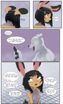 abby_(polyle) anthro areola bear biped black_eyes black_hair black_markings black_nose blue_eyes breasts comic dialogue dipstick_ears domino_(polyle) ear_markings english_text eyebrows female grey_body hair hi_res inside lagomorph leporid mammal markings mole_(marking) multicolored_body multicolored_ears nipples nude open_mouth pink_nose polar_bear polyle rabbit scut_tail short_hair short_tail simple_background small_breasts solo speech_bubble tail teeth text tongue two_tone_body ursine white_body yellow_body