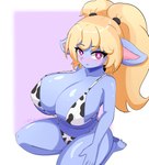 absurd_res big_breasts biped blonde_hair blush breasts clothed clothing eyelashes female hair hi_res huge_breasts kindrose league_of_legends looking_at_viewer not_furry pigtails poppy_(lol) pupils riot_games solo swimwear tencent thick_thighs yordle