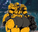 absurd_res armor big_butt bulldozer butt construction construction_equipment construction_vehicle deep_rock_galactic doretta_(deep_rock_galactic) drill drill_arm equipment exhaust exhaust_pipe female ghost_ship_games hi_res hoxxes_iv_(planet) huge_butt huge_hips huge_thighs humanoid machine methados multicolored_body rear_view robot robot_humanoid small_waist solo tailpipe thick_thighs tool_arm two_tone_body wide_hips yellow_body