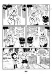 2017 animated_skeleton bone c-puff clothed clothing comic english_text frisk_(undertale) hi_res human humanoid mammal monochrome not_furry sans_(undertale) skeleton speech_bubble text undead undertale undertale_(series) url