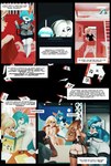 bottomwear breasts cleavage clothed clothing comic eerie_(thekite) english_text female gardevoir generation_3_pokemon genitals hi_res human humanoid jewelry kirlia lou_(thekite) mammal necklace nintendo not_furry panasonic pokemon pokemon_(species) pussy ralts shiny_pokemon shirt skirt text thekite thong topwear underwear