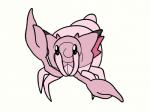 2017 4:3 4_legs alternate_species ambiguous_gender arthropod beady_eyes black_eyes bugdex claws clefable crustacean digital_drawing_(artwork) digital_media_(artwork) eyestalks fakemon featureless_feet feet feral front_view full-length_portrait generation_1_pokemon hermit_crab looking_up malacostracan marine nintendo pincers pink_body pokemon pokemon_(species) portrait quadruped raised_arm ricky_hoffman shell simple_background solo spikes standing toony white_background