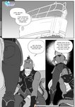 2020 anthro anthrofied applejack_(mlp) boat clothing comic dialogue dragon english_text equid equine female friendship_is_magic hasbro hi_res horse low-angle_view male mammal monochrome my_little_pony mythological_creature mythological_scalie mythology pia-sama pony scalie spike_(mlp) tail text vehicle watercraft worm's-eye_view