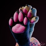 1:1 3d_(artwork) anthro c4d cinema_4d_(artwork) daytia digital_media_(artwork) feet fluffy foot_focus fur hi_res male pawpads paws rexouium solo toes