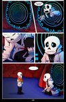 absolutedream absurd_res animated_skeleton bone clenched_teeth clothed clothing comic digital_media_(artwork) duo hi_res humanoid kneeling male not_furry on_one_knee papyrus_(undertale) portal power_cord sans_(undertale) skeleton teeth undead undertale undertale_(series)