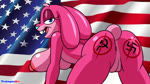 16:9 2024 2d_animation 4th_of_july all_fours american_flag animated anthro anus areola artist_name ass_clapping bedroom_eyes better_version_at_source big_breasts big_butt big_nipples blue_background blue_eyes blue_nose bouncing_breasts bouncing_butt breasts buckteeth butt cotton_tail eyebrows eyelashes female fur genitals half-closed_eyes hammer_and_sickle hi_res holidays lagomorph leporid long_ears looking_at_viewer looking_back looking_back_at_viewer mammal misleading_thumbnail narrowed_eyes nazi nipples no_sound no_symbol nude open_mouth open_smile pink_areola pink_body pink_fur pink_nipples politics presenting presenting_anus presenting_pussy protagon pussy rabbit russian seductive shaking_butt short_playtime simple_background smile solo soviet_union swastika teeth tongue twerking united_states_of_america webm widescreen