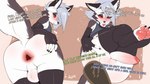 Rating: e
ID: 5648753
Date: 2025-06-17 13:13:05 -0400
Status: active
Score: 190
16:9 4pie anal anthro anus balls blush bodily_fluids butt canid canine clothed clothing collar crossgender demon digital_media_(artwork) erection femboy fur gaping gaping_anus genital_fluids genitals hair helluva_boss hi_res humanoid_genitalia humanoid_penis latex latex_clothing latex_legwear latex_stockings legwear loona_(helluva_boss) male male/male mammal mythological_canine mythological_creature mythology open_mouth penis simple_background solo stockings tail text topwear white_body white_fur widescreen post #5648753