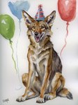 Rating: s
ID: 4909374
Date: 2024-07-10 03:09:29 -0400
Status: active
Score: 56
2024 ambiguous_gender balloon canid canine canis clothing coyote creeps feral hat headgear headwear inflatable mammal open_mouth painting_(artwork) party_hat realistic realistic_anatomy realistic_fur realistic_lighting realistic_shading signature simple_background sitting solo traditional_media_(artwork) traditional_painting_(artwork) traditional_watercolor_(artwork) watercolor_(artwork) whiskers white_background post #4909374