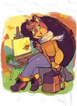 Rating: s
ID: 3661524
Date: 2022-10-31 12:18:23 -0400
Status: active
Score: 5
anthro artist autumn bag boots brush buckteeth canvas clothed clothing creating_art eurasian_red_squirrel female fingerless_gloves footwear gloves handwear high_heels looking_back mammal outside paintbrush painting ricket rodent scarf sciurid shoes smile solo sweater teeth topwear tree_squirrel post #3661524