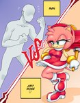 accessory amy_rose anonymous anthro boots bracelet clothing dress duo eulipotyphlan featureless_face female footwear gloves hair_accessory hairband hammer handwear hedgehog hi_res human jewelry male male/female mammal sega shoes sonic_the_hedgehog_(series) thick_thighs thmii tools