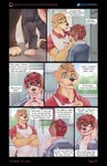 absurd_res anthro bastionshadowpaw canid canine canis claude_(bastionshadowpaw) clothed clothing colored comic dialogue digital_media_(artwork) domestic_dog duo emmie_(bastionshadowpaw) english_text father_(lore) father_and_child_(lore) father_and_son_(lore) hair heart_pawpads hi_res incest_(lore) incest_play male male/male mammal open_mouth parent_(lore) parent_and_child_(lore) parent_and_son_(lore) pawpads profanity simple_background son_(lore) text