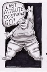 ac/dc anthro bottomwear breasts clothing comic dialogue english_text eunice_(rubbish_chameleon) female hi_res mammal morbidly_obese obese overweight rhinoceros rubbish_chameleon shorts signature solo speech_bubble text thick_thighs traditional_media_(artwork) wide_hips