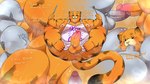 2024 absurd_res anal anthro anus balls belly big_belly big_nipples biped blush bodily_fluids butt domestic_cat dripping duo erection faceless_character faceless_male felid feline felis frottage garfield_(series) garfield_the_cat genital_fluids genitals heart_symbol hi_res human human_on_anthro humanoid_genitalia humanoid_penis interspecies leaking_precum legs_up male male/male mammal mightyoceano moobs musk musk_clouds musky_cock nipples oral orange_body overweight overweight_male penile penis precum precum_drip presenting presenting_anus rimming rimming_male saliva sex simple_background smile sweat tail text thick_thighs