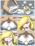 anthro base_three_layout blockage_(layout) blonde_hair bodily_fluids breasts brother_(lore) brother_and_sister_(lore) comic duo english_text female female_on_human five_frame_image genital_fluids hair horizontal_blockage human ilica incest_(lore) lagomorph leporid male male/female male_on_anthro mammal moan penetration rabbit red_eyes sex sibling_(lore) sister_(lore) text three_row_layout tosun vaginal_fluids