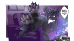 Rating: q
ID: 5572813
Date: 2025-05-14 22:07:29 -0400
Status: active
Score: 73
16:9 4k absurd_res black_body black_fur bodily_fluids canid canine canis clothing conditional_dnp container converse feet food foot_fetish foot_focus footwear fur furniture gesture hi_res kurai_(sgtmiller1233) male mammal nintendo nintendo_64 pawpads pizza pizza_box sadcat16hrz smelly smelly_feet smelly_paws smelly_socks socks socks_removed sofa solo suggestive suggestive_gesture suggestive_pose sweat sweatdrop sweaty_feet text url widescreen wolf post #5572813