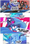 alolan_form alolan_ninetales anthro big_breasts blue_body blue_fur breasts camel_toe canid canine comic dialogue english_text facial_hair female feral fight flare_blitz_(thekite) fox fur generation_6_pokemon generation_7_pokemon hi_res human lagomorph lena_(thekite) leporid male mammal mega_evolution mega_lopunny muscular muscular_female mustache nintendo pokemon pokemon_(species) pokemon_battle pokemon_move pokemon_speak regional_form_(pokemon) text thekite under_boob