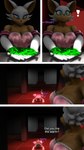 3d_(artwork) 9:16 alarm amy_rose anthro bank bat big_breasts breasts clothing digital_media_(artwork) duo emerald_(gem) english_text eulipotyphlan female fur gem gloves handwear hedgehog hi_res mammal on_ground pink_body pink_fur red_light rouge_the_bat sega silverlion27 sonic_the_hedgehog_(series) text warfare_amy warfare_machine warfare_rouge white_clothing white_gloves white_handwear