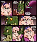 2019 absurd_res accessory anthro bathrobe big_breasts big_butt blush boop bow_ribbon breasts butt butt_grab clothing colored comic domestic_cat dragon duo english_text felid feline felis female green_body green_scales hair hair_accessory hair_bow hair_ribbon hand_on_butt hi_res horn if_hell_had_a_taste male mammal marci_hetson morbidly_obese morbidly_obese_anthro morbidly_obese_female multicolored_body multicolored_scales muscular muscular_anthro muscular_male mythological_creature mythological_scalie mythology nose_boop nuzzling obese obese_anthro obese_female open_mouth overweight overweight_anthro overweight_female pink_hair red_eyes ribbons robe scales scalie scar shirt skylar_fidchell speech_bubble teal_eyes text topwear two_tone_body two_tone_scales url viroveteruscy yellow_body yellow_scales yellow_sclera