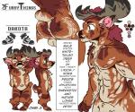 6:5 anthro anus athletic balls brown_body butt chibi clothing dakota_(oneeyewolf) deer english_text footwear fur furry_things_(webcomic) genitals hair hi_res horn male mammal model_sheet muscular muscular_anthro new_world_deer nude oneeyewolf_(artist) shoes smile solo text white-tailed_deer