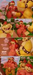 3d_(artwork) absurd_res anthro armor balls big_butt big_penis bodily_fluids body_hair bowser breasts butt chest_hair chest_tuft comic dialogue digital_media_(artwork) duo english_text erection female genital_fluids genitals hi_res hot_dogging humanoid_genitalia humanoid_penis koopa male male/female mario_bros moorsheadfalling nintendo nipples penetration penis pom_pom_(mario) precum profanity pubes scalie sex text tuft vaginal vaginal_penetration