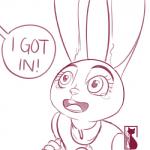 1:1 2017 anthro comic dialogue disney english_text female fur judy_hopps lagomorph leporid mammal offscreen_character rabbit sami01 simple_background solo speech_bubble text zootopia