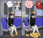 Rating: e
ID: 5428339
Date: 2025-03-12 04:59:55 -0400
Status: active
Score: 66
angel anthro barefoot besidesbunny black_bottomwear black_clothing black_shorts black_sweatshirt blush bodily_fluids bottomwear bus calico_cat clothing commercial_vehicle demon dolphin_shorts domestic_cat dripping_text feet felid feline felis femboy genital_fluids hi_res holding_crotch hotpants male mammal omorashi peeing relieved seat shorts shoulder_angel shoulder_devil sitting solo sweatshirt text toast_(extraspicycat) urine urine_pool vehicle watersports wetting wetting_bottomwear post #5428339