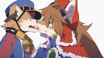 Rating: s
ID: 5586201
Date: 2025-05-20 14:36:35 -0400
Status: flagged
Score: 5
aged_up anthro brown_body brown_fur canid canine caninu canis clothing cyberconnect2 domestic_dog duo eyewear fur goggles hat headgear headwear hi_res kissing little_tail_bronx male male/male mammal mamoru-kun mamoru-kun_(series) red_savarin sakehabera solatorobo tongue post #5586201