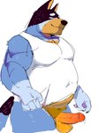 Rating: e
ID: 5316370
Date: 2025-01-19 00:39:06 -0500
Status: active
Score: 92
anthro artxtcy australian_cattle_dog balls bandit_heeler barazoku belly biceps big_balls big_muscles big_penis bluey_(series) bodily_fluids bottomless bottomless_anthro bottomless_male canid canine canis cattledog clothed clothing domestic_dog erection eyebrows fur genitals glans herding_dog huge_muscles humanoid_genitalia humanoid_penis male mammal musclegut muscular muscular_anthro muscular_male narrowed_eyes pastoral_dog pecs penis shirt side_view simple_background sketch smile solo standing sweat sweatdrop tank_top thick_thighs topwear tuft white_background post #5316370