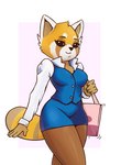 2017 aggretsuko ailurid anthro bag blush bodily_fluids bottomwear bow_(feature) bow_bra bow_in_front bow_panties bow_underwear bra breasts clothed clothing clothing_bow digital_media_(artwork) dildo eyelashes female fully_clothed fur handbag holding_handbag legwear looking_at_viewer mammal motion_lines motion_outline panties pencil_skirt red_panda retsuko sanrio secretly_saucy sex_toy simple_background skimpy skirt slideshow smile solo standing sweat tote_bag underwear undressing