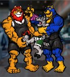 Rating: q
ID: 5297376
Date: 2025-01-09 16:50:14 -0500
Status: active
Score: 5
2018 2_horns 4_toes 5_fingers anthro bear beard biped black_bottomwear black_clothing black_fingerless_gloves black_gloves black_hair black_handwear black_shirt black_shorts black_striped_fur black_striped_markings black_stripes black_topwear blonde_hair blue_body blue_fur bottomwear bovid caprine claws cleaning_tool closed_smile clothed clothed_anthro clothed_male clothing dominant dominant_anthro dominant_male eyebrows facial_hair feather_duster feet felid fingerless_gloves fingers fur fur_markings gloves gloves_(marking) goat green_bottomwear green_clothing green_shorts grey_body grey_fur group hair handwear holding_another holding_cleaning_tool holding_feather_duster holding_object hooves horn hybrid kctk laugh leg_markings liger lion looking_at_another male male/male mammal mane markings mouth_closed multicolored_body multicolored_fur muscular muscular_anthro muscular_male open_mouth open_smile orange_body orange_fur pantherine pink_tongue red_mane red_tail_tuft scut_tail shirt short_tail shorts sleeveless_shirt smile snout socks_(marking) standing striped_body striped_fur stripes submissive submissive_anthro submissive_male tail tail_tickle tail_tuft teeth tickle_fetish tickle_torture tickling tickling_belly tickling_feet tickling_nose tiger toe_claws toes tongue topwear trio tuft two_tone_body two_tone_fur white_body white_fur yellow_body yellow_fur post #5297376