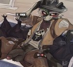 Rating: e
ID: 4615822
Date: 2024-02-22 14:36:12 -0500
Status: active
Score: 325
absurd_res accessory anthro ball_tuft balls belt bodily_fluids body_hair bottomwear bottomwear_down brown_body brown_bottomwear brown_clothing brown_shorts clothed clothing cloud cutlery dripping dumpster ear_piercing english_text epic_games facial_piercing flaccid foreskin fork fortnite furgonomics furry-specific_piercing genitals glans green_hair grin hair happy_trail hi_res humanoid_genitalia humanoid_penis jacket kerchief kitchen_utensils looking_at_viewer male mammal markings musk musk_clouds muzzle_piercing nick7005 nose_piercing nose_ring orange_eyes partially_clothed partially_retracted_foreskin penis piercing pin_accessory pin_button procyonid profanity raccoon ring_piercing rufus_(fortnite) shirt shorts shorts_down smile smirk solo spoon striped_markings striped_tail stripes sweat tail tail_markings text tools topwear trash_bag trash_can_lid tuft post #4615822