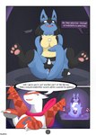 absurd_res alsoflick anthro arianna_altomare bodily_fluids breasts comic dasc dialogue duo english_text featureless_breasts feet female feral generation_3_pokemon generation_4_pokemon genital_fluids genitals hi_res latias legendary_pokemon looking_pleasured lucario masturbation nintendo pawpads paws pokemon pokemon_(species) pussy soles text the_hybrid31 toes vaginal vaginal_fluids vaginal_masturbation