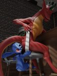 3d_(artwork) alien american_dragon:_jake_long anal animal_genitalia anthro anus blender_(artwork) blue_body blue_fur butt butt_sniffing chair digital_media_(artwork) disney dragon duo erection european_mythology experiment_(lilo_and_stitch) fur furniture genitals hi_res jake_long lilo_and_stitch looking_at_another looking_back looking_back_at_another looking_down_at_another male male/male mythological_creature mythological_scalie mythology no-name-no-problem nude oral penis raised_tail red_body rimming scalie sex sheath sitting size_difference sniffing stitch_(lilo_and_stitch) tail tail_anus western_dragon