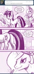 2011 ask_blog ask_princess_molestia beverage book butt comic crown cutie_mark dialogue duo english_text equid equine fan_character feathered_wings feathers female female/female feral food friendship_is_magic fur hair hasbro headgear hi_res horn john_joseco magic magic_user mammal monochrome my_little_pony mythological_creature mythological_equine mythology princess princess_celestia_(mlp) princess_molestia quadruped royalty tail text tumblr twilight_sparkle_(mlp) unicorn winged_unicorn wings