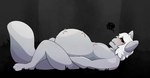 black_eyes black_nose blush blush_lines bodily_fluids cel_shading den_(rain_world) hair hi_res humanoid intersex lying male maleherm marrow_(puppetmaster13uwu) multi_nipple nipples on_back paws pregnant pregnant_male puppetmaster13uwu rain_world shaded slugcat slugcat_humanoid solo sweat sweatdrop tail thick_tail videocult white_body white_hair