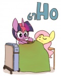 2015 4:5 duo english_text equid equine female fluttershy_(mlp) friendship_is_magic fur hair hasbro holmium horn horse joycall3 mammal multicolored_hair my_little_pony mythological_creature mythological_equine mythology pony purple_body purple_fur purple_hair surgical_operation text twilight_sparkle_(mlp) two_tone_hair unicorn