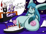 2009 4:3 absol anthro big_breasts breasts canid eeveelution english_text espeon female generation_2_pokemon generation_3_pokemon generation_4_pokemon glaceon group hi_res huge_breasts ice macro male mammal mikomistar nintendo nipples pokemon pokemon_(species) pokemorph rms_titanic sea ship tail text titanic trio vehicle water watercraft what