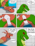 anal anthro anus bandai_namco comic crocodile crocodilian crocodylid dialogue digimon digimon_(species) digital_media_(artwork) dragon duo explicitly_stated_nonconsent forced genitals guilmon hector21314 imminent_rape male male/male male_penetrated male_penetrating male_penetrating_male mythological_creature mythological_scalie mythology penetration penis reptile scalie sex spread_anus spreading swimming_pool tail water