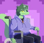 2023 anthro antonio80751711 baryonyx breasts cavemanon_studios clothing digital_media_(artwork) dinosaur disability female fingers green_body green_hair green_scales grey_eyes hair hoodie i_wani_hug_that_gator leggings legwear long_tail olivia_halford paraplegic pixel_(artwork) prehistoric_species purple_background reptile scales scalie short_hair simple_background snout solo spinosaurid tail theropod topwear vehicle wheelchair yellow_sclera