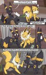 2023 absurd_res alley black_body black_nose boop city comic convenient_censorship dakota_(trepidfox) day dialogue duo eeveelution english_text eyes_closed facial_markings feral forehead_markings fuf generation_1_pokemon generation_2_pokemon head_markings hi_res jolteon kricket_(trepidfox) looking_at_another male markings neck_tuft nintendo nose_boop open_mouth open_smile outside pawpads pokemon pokemon_(species) quadruped ring_(marking) sitting smile speech_bubble standing tail tail_motion tailwag teeth text tongue tuft umbreon yellow_body yellow_markings