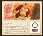 2024 absurd_res animal_crossing anthro ape bathroom blush bovid bovine butt_slap cattle detailed_background dialogue duo english_text erection genitals gorilla haplorhine haxsmack hi_res inside louie_(animal_crossing) lying male male/male mammal musclegut muscular nintendo nipples penis primate slap spanking text vic_(animal_crossing)