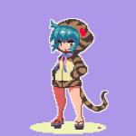 1:1 animal_humanoid animated asian_clothing blinking clothing digital_media_(artwork) east_asian_clothing female footwear full-length_portrait green_hair hair hand_in_pocket hands_in_both_pockets humanoid japanese_clothing kemono_friends looking_at_viewer loop pixel_(artwork) pixel_animation pockets portrait purple_background reptile reptile_humanoid sakuemonq scalie scalie_humanoid short_playtime simple_background snake_humanoid solo standing tail tail_motion tail_sway tengu_geta tsuchinoko_(kemono_friends)