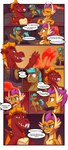 absurd_res annoyed anthro bodily_fluids brother_(lore) brother_and_sister_(lore) comic cyan_sand_(oc) dialogue dragon earth_pony english_text equid equine female feral friendship_is_magic garble_(mlp) hasbro hi_res horse lava lava_bath male mammal my_little_pony mythological_creature mythological_scalie mythology outside pony scalie sibling_(lore) sister_(lore) sketchy_skylar smolder_(mlp) splash sweat sweatdrop text worried