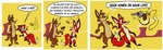 2017 2_toes 4_fingers abstract_background anthro arthropod athletic bee belly biped black_eyes black_nose brown_body brown_ear_tips brown_fur canid canine canis canyon caught_off_guard cheek_tuft colored comic cowering coyote coyoteville desert dialogue digital_media_(artwork) dipstick_ears dipstick_tail duo_focus ear_markings ears_back english_text eyes_closed facial_tuft feet fennec_fox fingers flat_colors fluffy fluffy_tail flying fox fur gloves_(marking) group gun gunpoint handgun holding_gun holding_handgun holding_object holding_pistol holding_ranged_weapon holding_weapon humor hymenopteran insect laugh leg_markings lines_drawn male mammal markings mulder_the_fox multicolored_body multicolored_ears multicolored_fur nervous nude open_mouth outside panicking paws pistol pivoted_ears plantigrade ranged_weapon red_body red_fox red_fur scared scared_face screaming sean_o'desse shocked sky socks_(marking) speech_bubble standing stevethedragon surprise surprised_expression surprised_face tail tail_markings tan_belly tan_body tan_fur teeth_showing text threatening threatening_violence threatening_with_weapon threatening_words toes trio true_fox tuft two_tone_body two_tone_fur waving_hand weapon whiskers white_belly white_body white_fur white_sclera white_tail_tip yellow_sclera yellow_sky