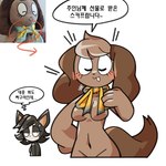 Rating: s
ID: 5407379
Date: 2025-03-02 11:40:08 -0500
Status: active
Score: 6
1:1 2024 anna_holiday anthro black_body black_fur black_hair black_text blush blush_lines breasts brown_body brown_ears brown_fur brown_hair brown_tail canid canine canis circle_eyebrows dialogue digital_drawing_(artwork) digital_media_(artwork) directional_arrow domestic_dog duo eyebrows eyelashes eyes_closed featureless_breasts female female_anthro fingers floppy_ears front_view fur hair half-closed_eyes half-length_portrait korean_text lnb lop_ears mammal mostly_nude narrowed_eyes navel portrait scarf scarf_only simple_background smile speech_bubble tail text thought_bubble white_background zoey_lambert post #5407379