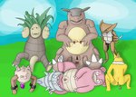 bodily_fluids dildo exeggutor female fossil_pokemon generation_1_pokemon hi_res hypno_(pokemon) interspecies kabutops kangaskhan lactating male nintendo nude pokemon pokemon_(species) pokephilia primeape sex_toy slowbro superduck