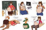 Rating: q
ID: 4029280
Date: 2023-05-03 01:35:56 -0400
Status: active
Score: 130
2023 anthro armwear backwards_hat belly beverage big_belly blonde_hair bodily_fluids bottomwear brown_body brown_eyes brown_fur brown_hair butt candy canid canine canis chair chalkboard chocolate clothed clothing collared_shirt container crooked_smile cup dessert dialogue domestic_dog dress_shirt elbow_gloves english_text eyewear female fingerless_gloves food fur furniture glasses gloves green_body green_fur grey_body grey_fur group hair hand_on_belly hand_on_hip handwear hat headgear headwear hi_res hoodie hot_chocolate jacket kneeling lactating lactating_through_clothing looking_at_belly male mammal math navel office_chair outie_navel panties pants paper paws pink_clothing pink_panties pink_underwear pregnant pregnant_anthro pregnant_female raised_hand rectangular_glasses shiba_inu shiba_sarah shirt sitting sketch_page speech_bubble spitz student tan_body tan_fur teacher text topwear ultrasound underwear upskirt wet wet_clothing white_body white_fur zendrid post #4029280
